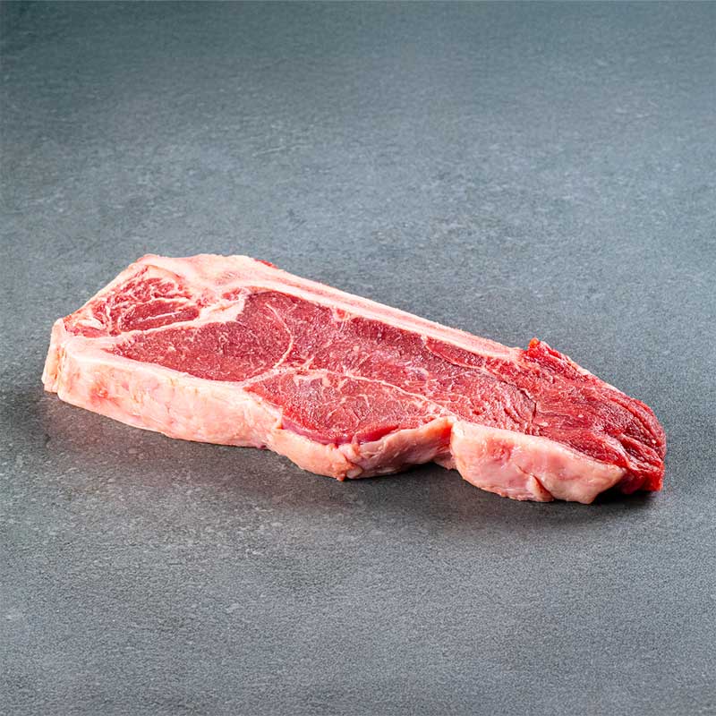 Premium Sirloin Steak von TAURBULL, Black Angus, roh, kräftig und saftig.
